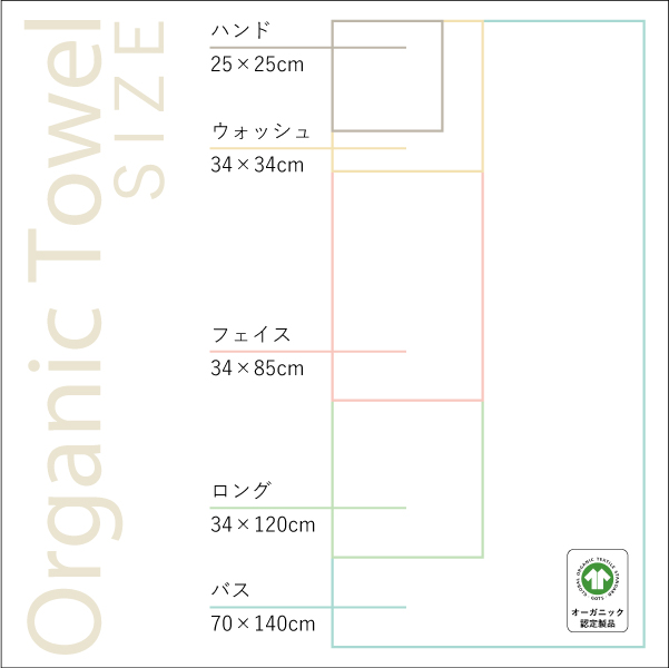 オーガニックコットンのタオル オーガニックコットンのタオル