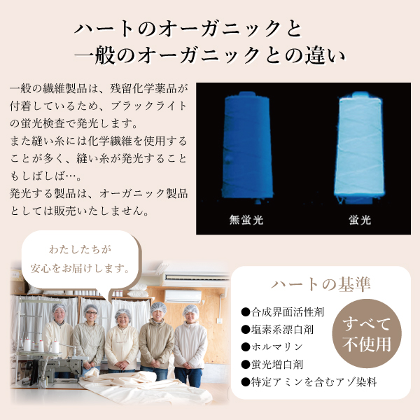 ハートのオーガニックと一般のオーガニックの違い ハートのオーガニックと一般のオーガニックの違い
