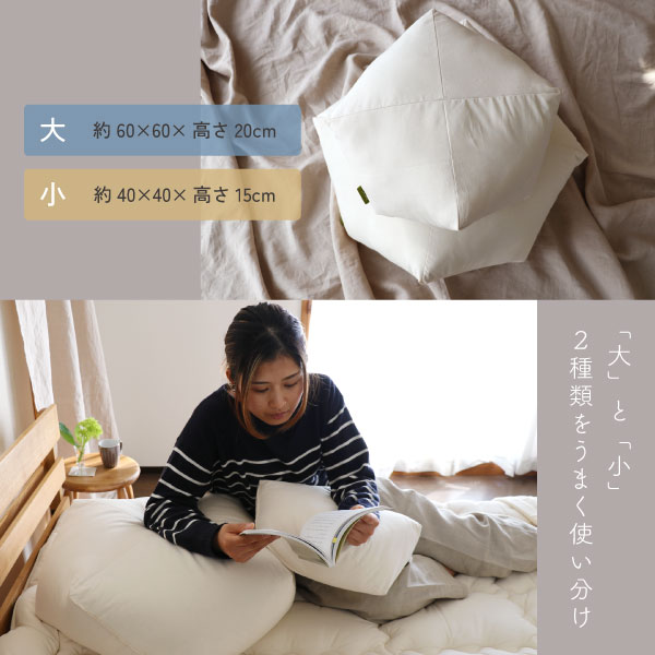 大小2サイズのととのうクッション