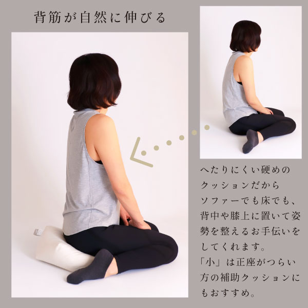 背筋が自然に伸びるクッション