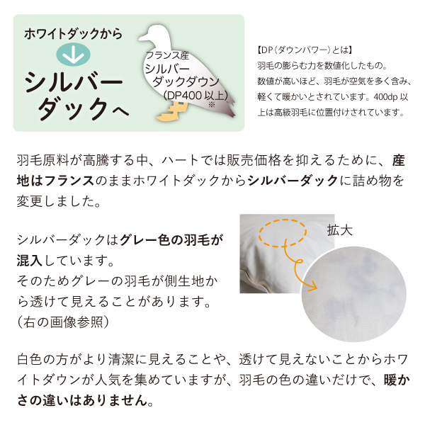 フランス産シルバーダックダウン フランス産シルバーダックダウン